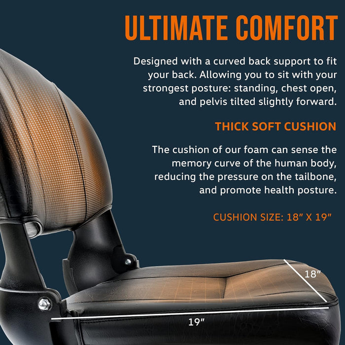 SuperHandy Upgraded Fully Padded Faux Leather Cushioned Seat