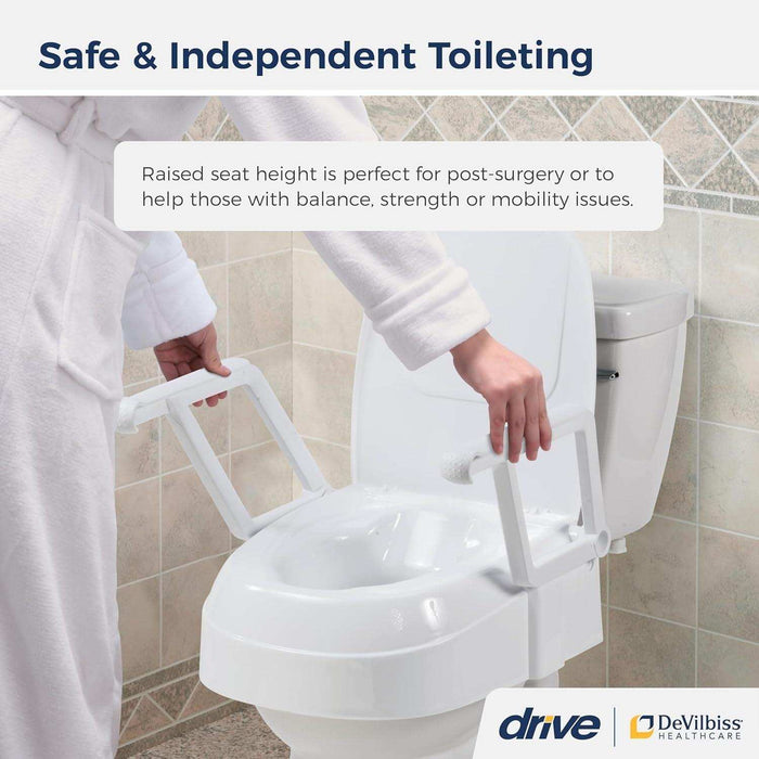 Drive Medical PreserveTech Universal Raised Toilet Seat - Elvoros