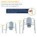 Drive Medical Heavy Duty Bariatric Folding Bedside Commode Chair - Elvoros