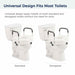 Drive Medical PreserveTech Secure Lock Raised Toilet Seat - 5" Height - Elvoros