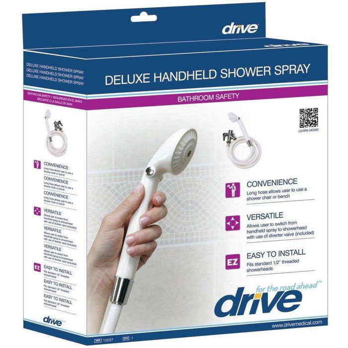 Drive Medical Handheld Shower Head Spray with Diverter Valve - Elvoros