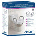 Drive Medical Elevated Raised Toilet Seat with Removable Padded Arms - Elvoros