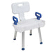 Drive Medical Bathroom Safety Shower Chair with Folding Back - Elvoros