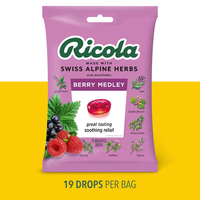 Ricola Berry Medley Cough Drops Lozenge