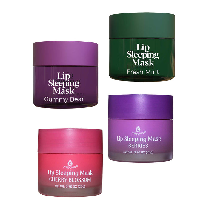 Pursonic Lip Sleeping Mask Collection Bundle: Cherry Blossom and Berries + Gummy Bear and Fresh Mint shophomemed