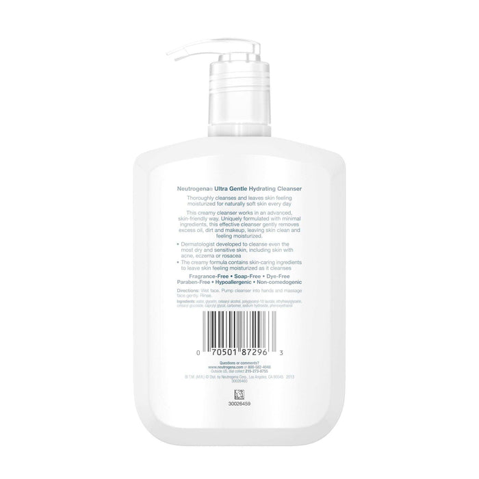 Neutrogena Ultra Gentle Hydrating Creamy Facial Cleanser - 12 Fl Oz - Elvoros