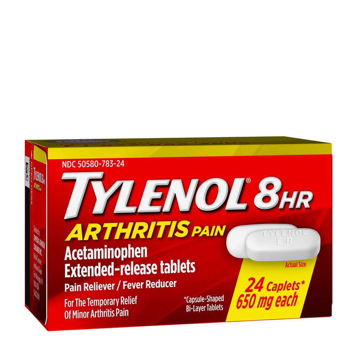 Tylenol 8 Hour Arthritis & Joint Pain Acetaminophen Tablets - 24 Ct - Elvoros