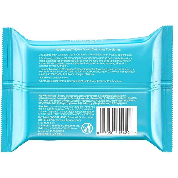 Neutrogena Hydro Boost Ultra-Soft Cleansing Towelettes - 25 ct - Elvoros