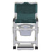 MJM International Double Drop Arms PVC Shower Chair w/ 10 Qt Commode Pail