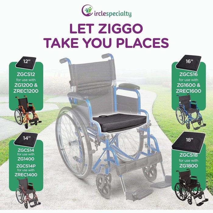 Circle Specialty Ziggo Seat Cushion for Ziggo Wheelchair - Elvoros