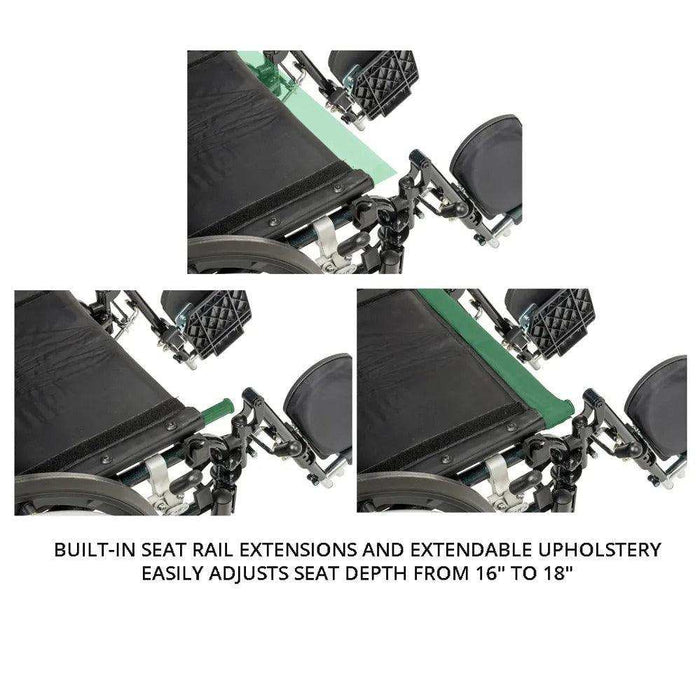 Drive Medical Viper Plus GT Wheelchair with Universal Armrests - Elvoros