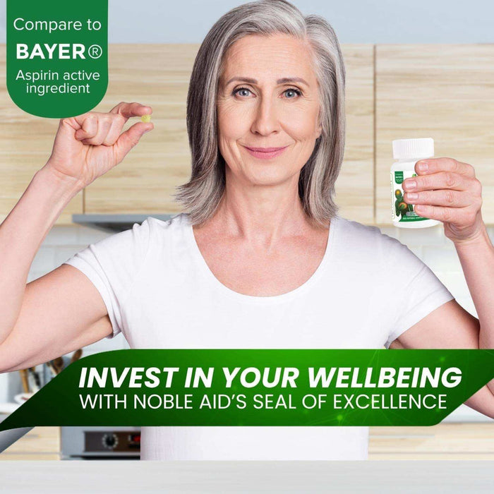 NobleAid Pure Low Dose Baby Aspirin 81mg for Adults - Elvoros
