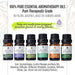 Pursonic 100% Pure Essential Oil Blends & Aromatherapy Oils Set - 6 Varieties