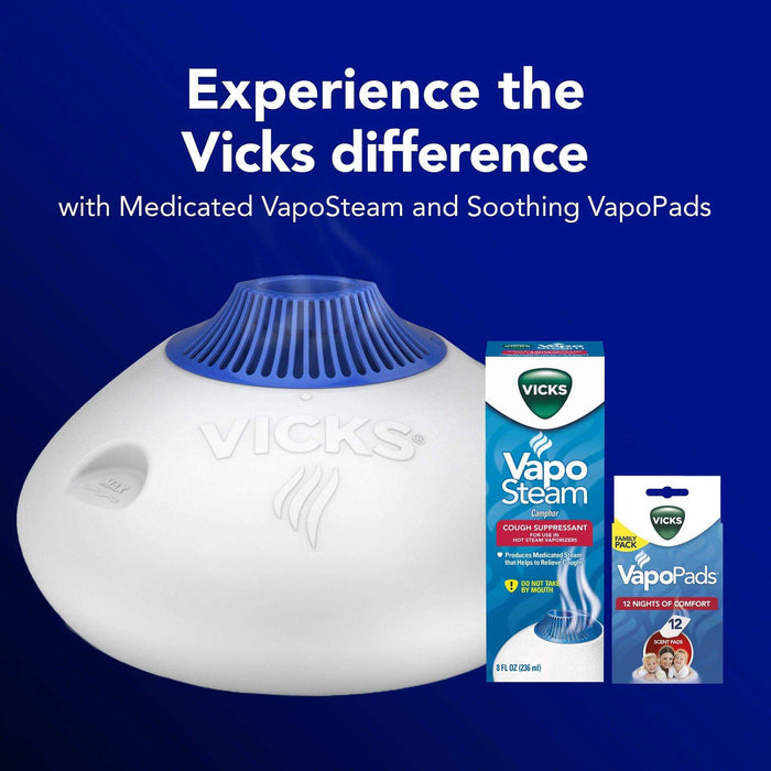 Vicks Warm Steam Vaporizer Humidifier with Night Light - 1.5 Gal - Elvoros