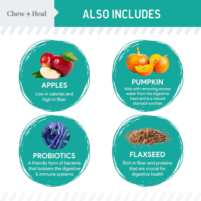 Chew + Heal Probiotic Salmon Jerky Dog Treats