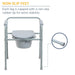 Drive Medical Steel Folding Deep Seat Bedside Commode - Elvoros
