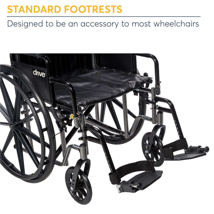 Drive Medical Chrome Swing Away Footrests - 1 Pair - Elvoros