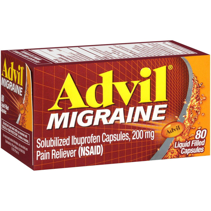 Advil Migraine Pain Reliever Ibuprofen Liquid-Filled Capsules - 80 Ct - Elvoros