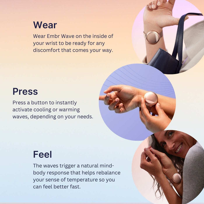 Embr Wave 2 Cooling and Warming Wristband Personalized Relief for Hot Flashes