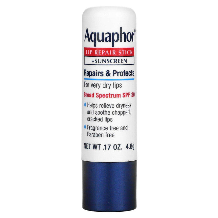 Aquaphor Lip Repair Stick + Sunscreen SPF 30 Lip Balm - 4.8 g - Elvoros