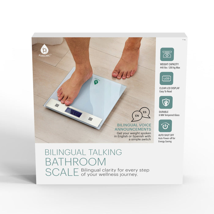 Pursonic Bilingual Talking Bathroom Scale