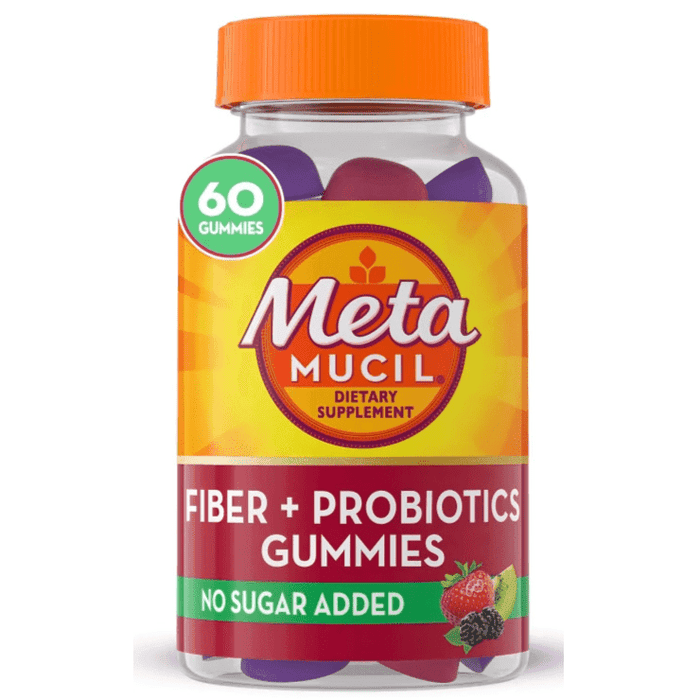 Metamucil Fiber + Probiotics Gummies for Digestive Health - 60 Ct