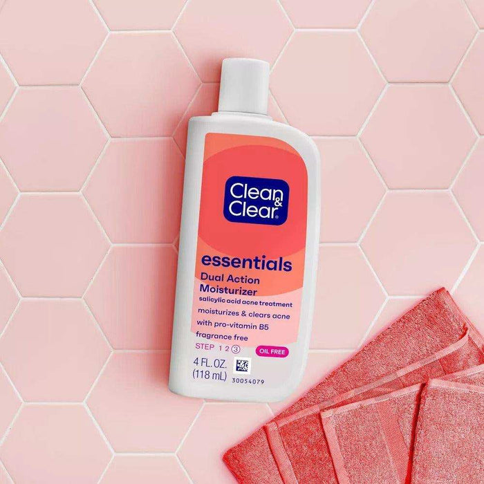 Clean & Clear Essentials Oil-Free Dual Action Moisturizer - 4 fl oz - Elvoros