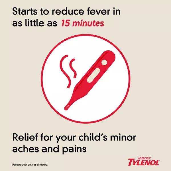 Tylenol Infants' Oral Suspension Pain & Fever Reliever Grape - 1fl oz - Elvoros