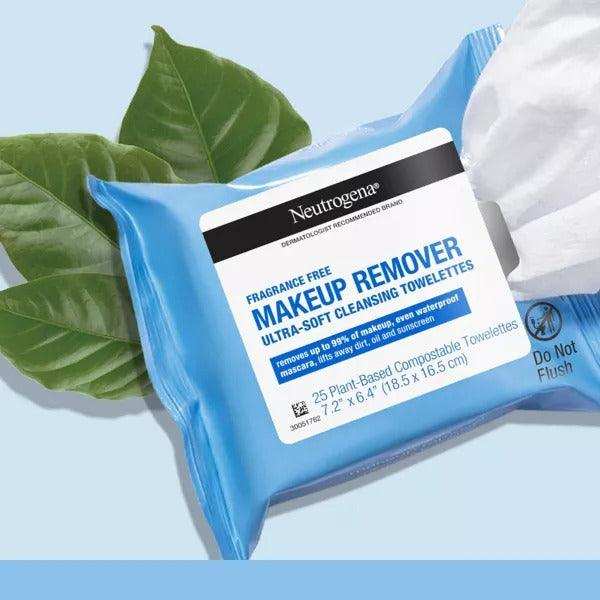 Neutrogena Makeup Remover Towelettes Fragrance Free - 2X25 ct - Elvoros