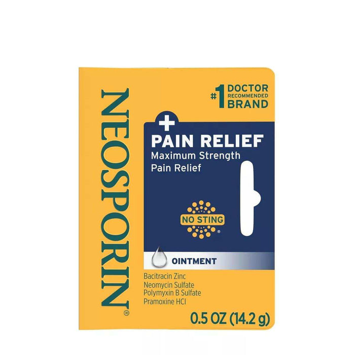 Neosporin + Pain Relief Max Strength Antibiotic Ointment - 0.5 oz - Elvoros