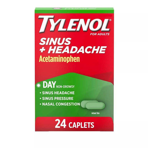 Tylenol Sinus + Headache Non-Drowsy Day Acetaminophen Caplets - 24 Ct - Elvoros