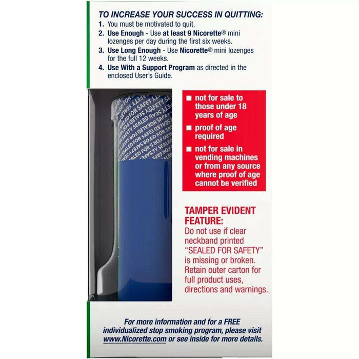 Nicorette Lozenge Mini 2Mg Mint - 81Ct