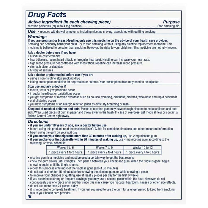 Nicorette Smoking Cessation Aid 4Mg Gum Cinnamon Surge - 100Ct