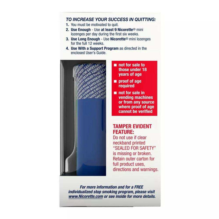 Nicorette Lozenge Mini 4Mg Mint - 81Ct