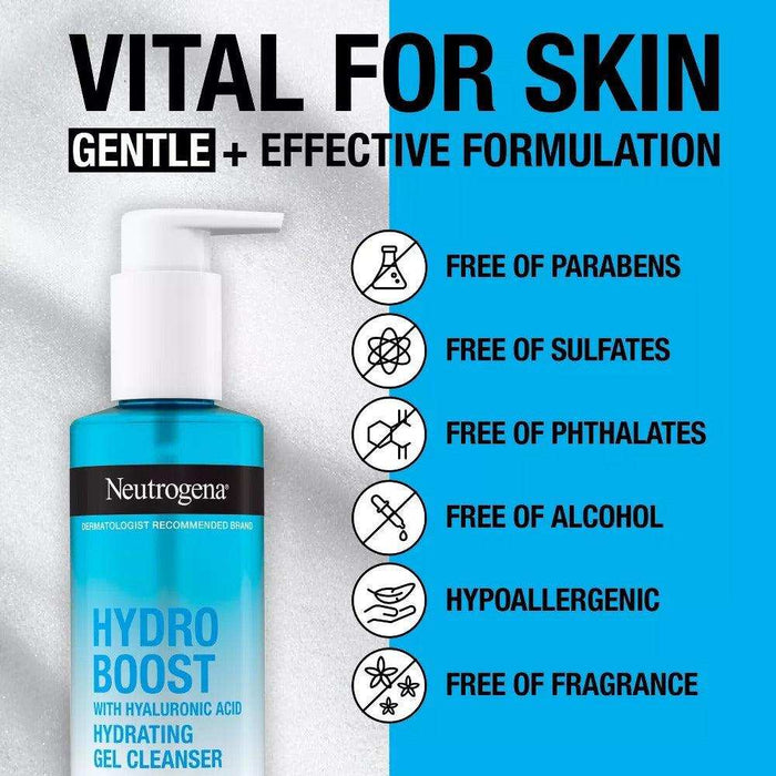 Neutrogena Hydro Boost Hydrating Cleansing Gel Fragrance Free - 7.8oz - Elvoros