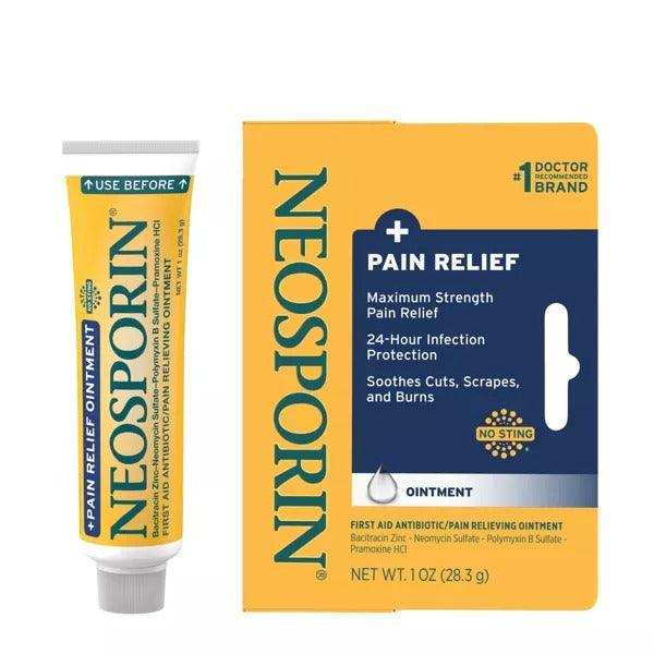 Neosporin + Pain Relief Max Strength Antibiotic Ointment - 1 oz - Elvoros