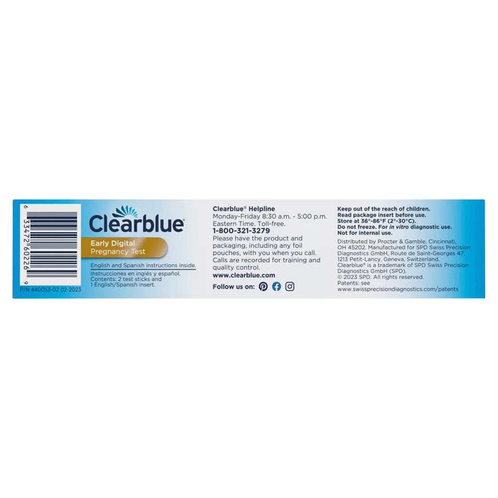 Clearblue Digital Pregnancy Test - 2 Ct