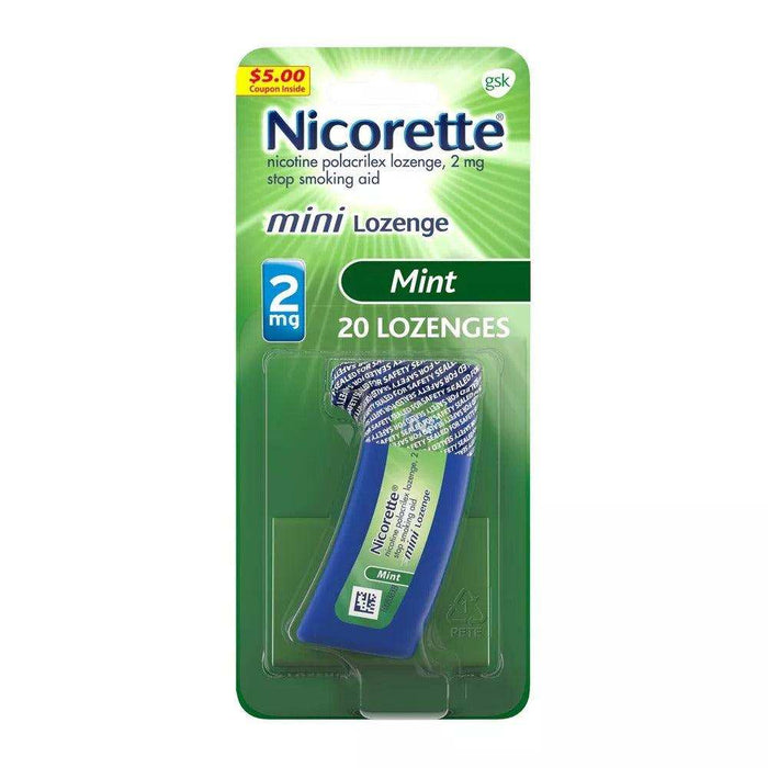 Nicorette 2mg Mini Lozenge Stop Smoking Aid - Mint