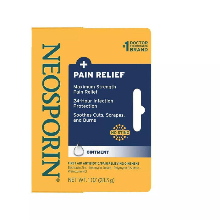 Neosporin + Pain Relief Max Strength Antibiotic Ointment - 1 oz - Elvoros