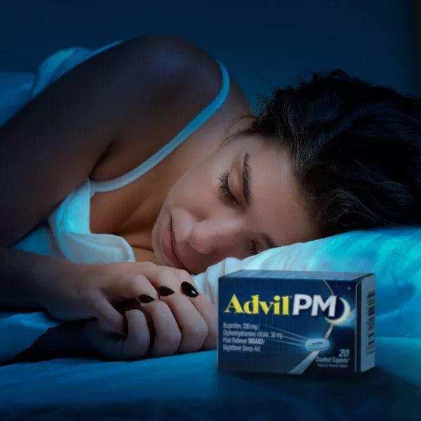 Advil PM Pain Reliever and Nighttime Sleep Aid Liqui-Gels - 40 Count - Elvoros