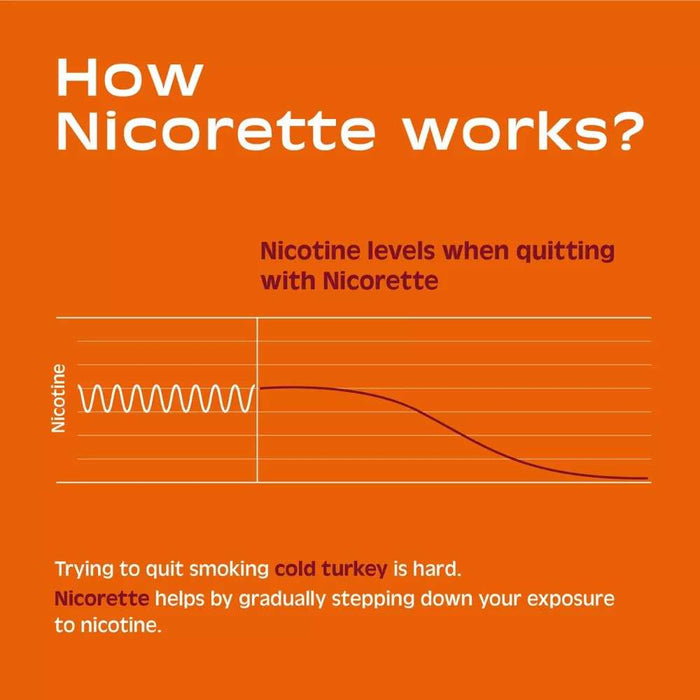 Nicorette 4mg Stop Smoking Aid Gum Fruit Chill - 20Ct