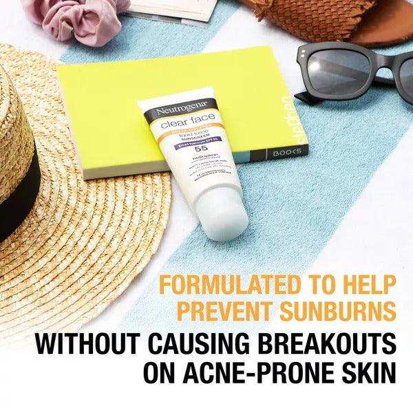 Neutrogena Clear Face Liquid Sunscreen Lotion SPF 30 - 3 fl oz - Elvoros