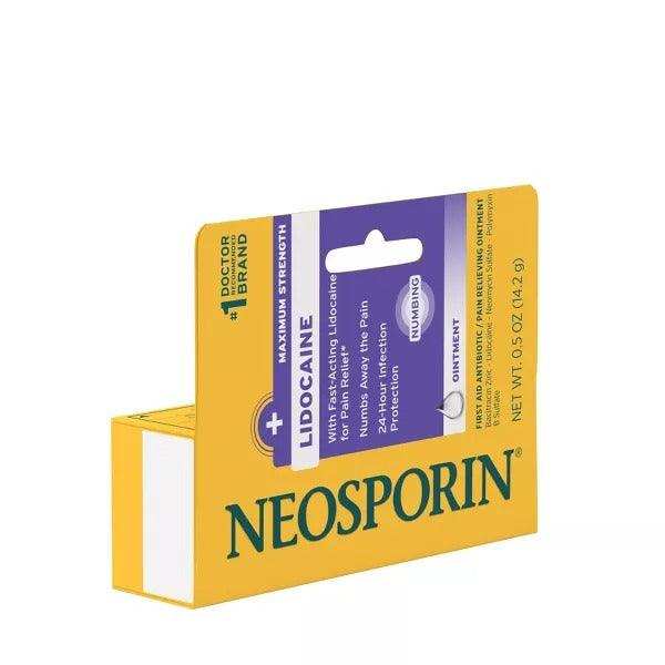 Neosporin + Lidocaine Pain Relieving Antibiotic Ointment - 0.5 oz - Elvoros