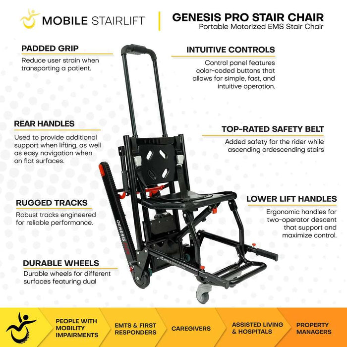 Genesis Flex Electric Stair Chair with Removeable Tracks