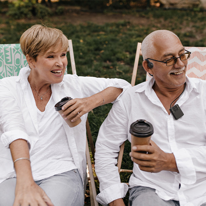 Mimitakara Bluetooth Rechargeable BTE Bone Conduction Hearing Amplifier