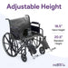 Bariatric Heavy-Duty Wheelchair - Elevated Leg Rest - Elvoros