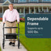 Heavy-Duty Bariatric Rollator - 500lb - Elvoros