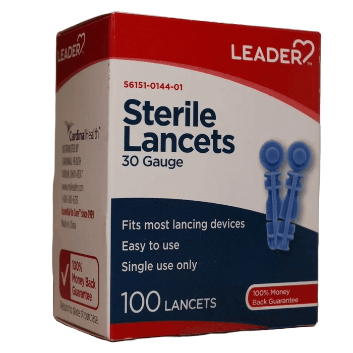 Leader Lancets 30G Super Thin - 100 Ct