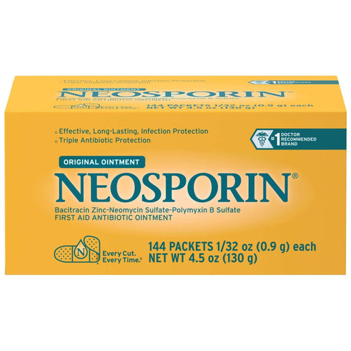 Neosporin Original FirstAid Antibiotic Bacitracin Ointment - 144X0.9g - Elvoros