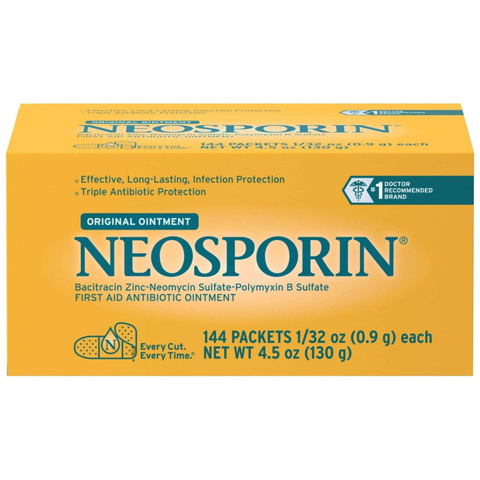 Neosporin Original FirstAid Antibiotic Bacitracin Ointment - 144X0.9g - Elvoros